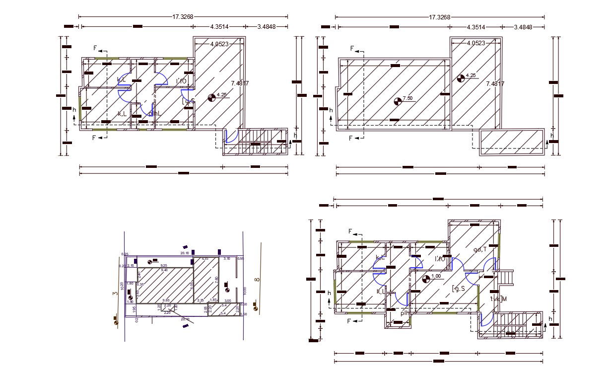 20 X 10 Meter House And Site Plot Plan AutoCAD File