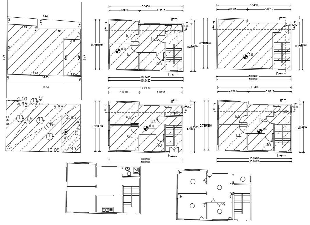 20 X 30 Feet House Apartment Plan AutoCAD Drawing