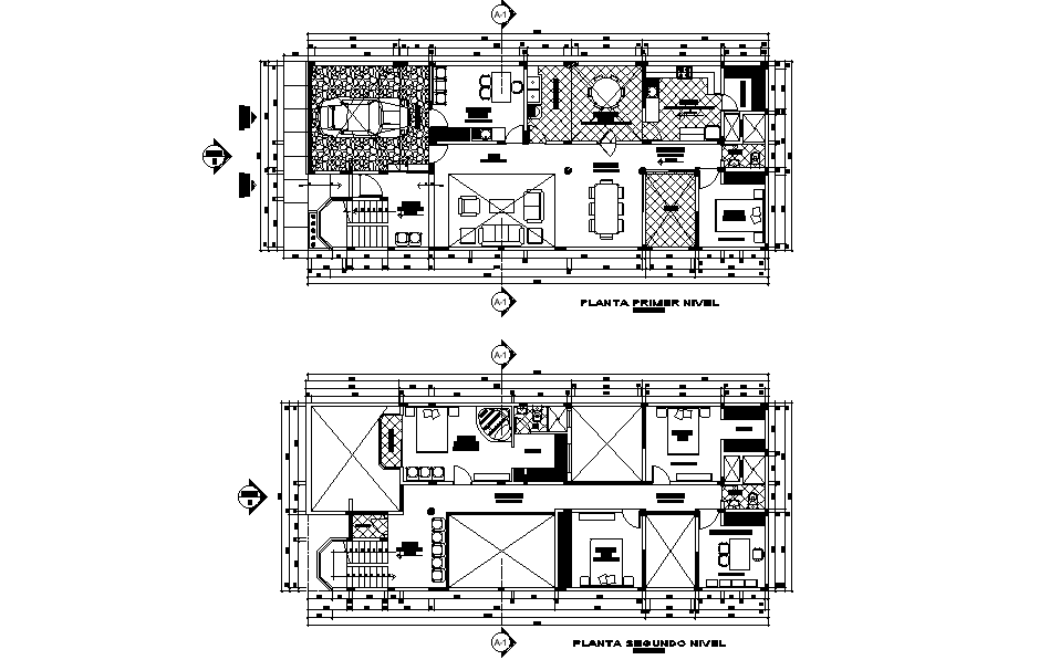 20X8 Meter House Ground Floor Plan And First Floor Plan AutoCAD Drawing Download DWG File
