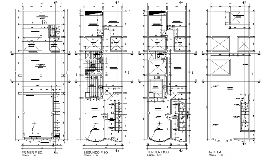 20 x 6 mt detail drawing of raw house in dwg file.