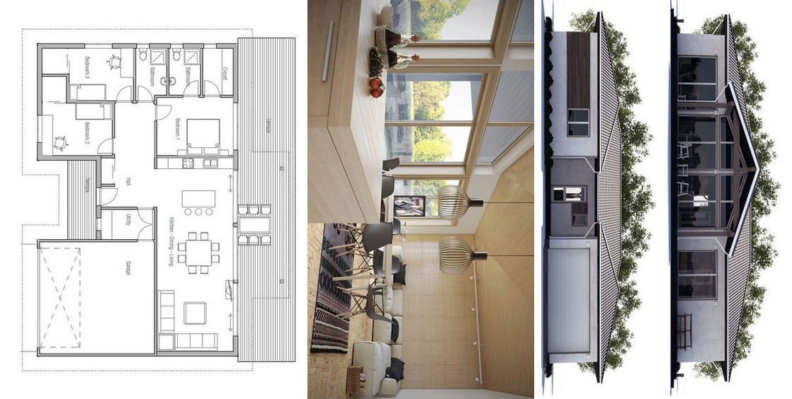 Roof House Design DWG with Roof Elevation Plan and Drawing File
