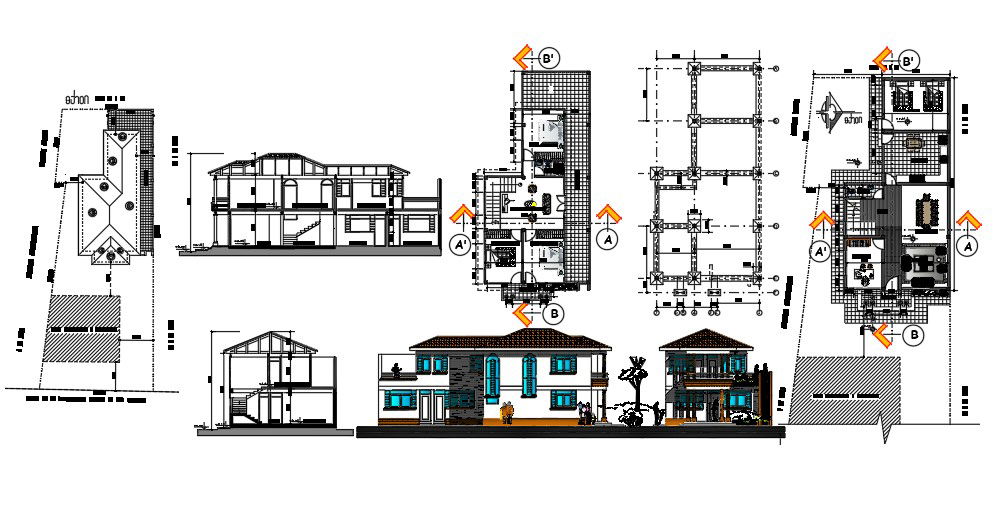 20x10 Meter 4 BHK AutoCAD Plan Layout File