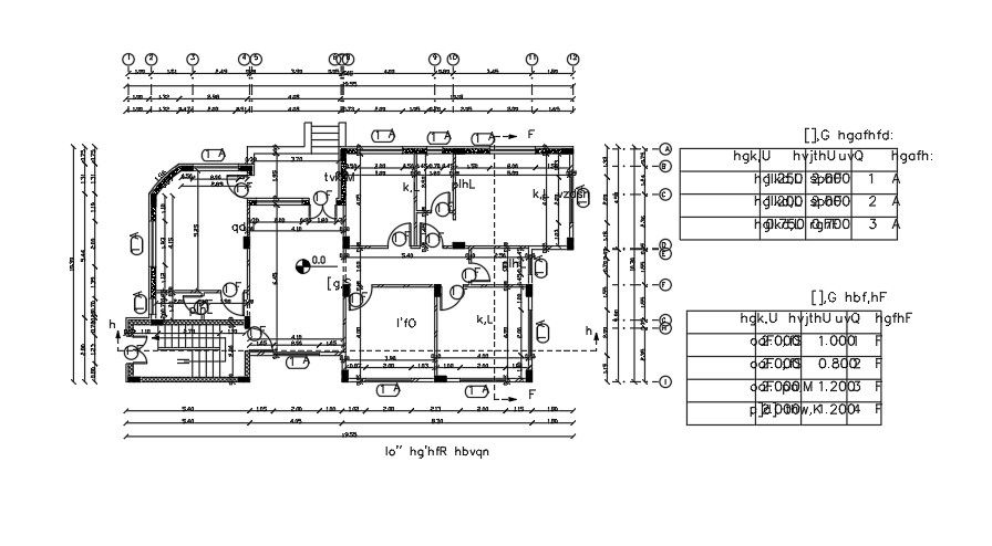 20x10 Meter 4 BHK House Plan DWG File