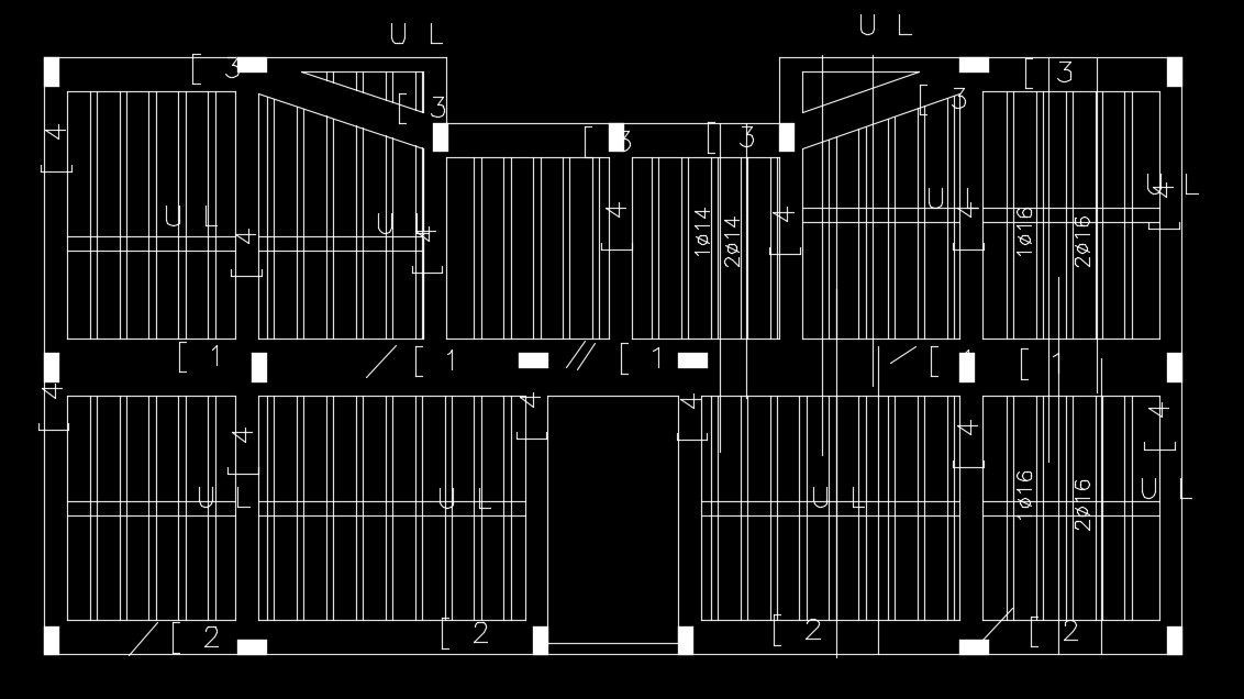 20x10m house plan column location drawing
