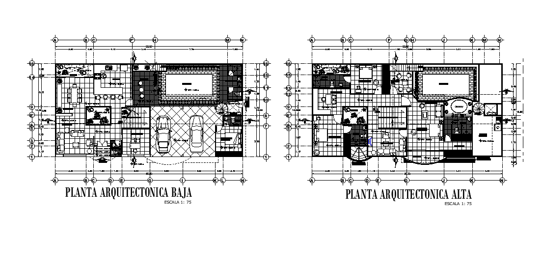 20x10m house plan is given in this Autocad drawing file. Download now.