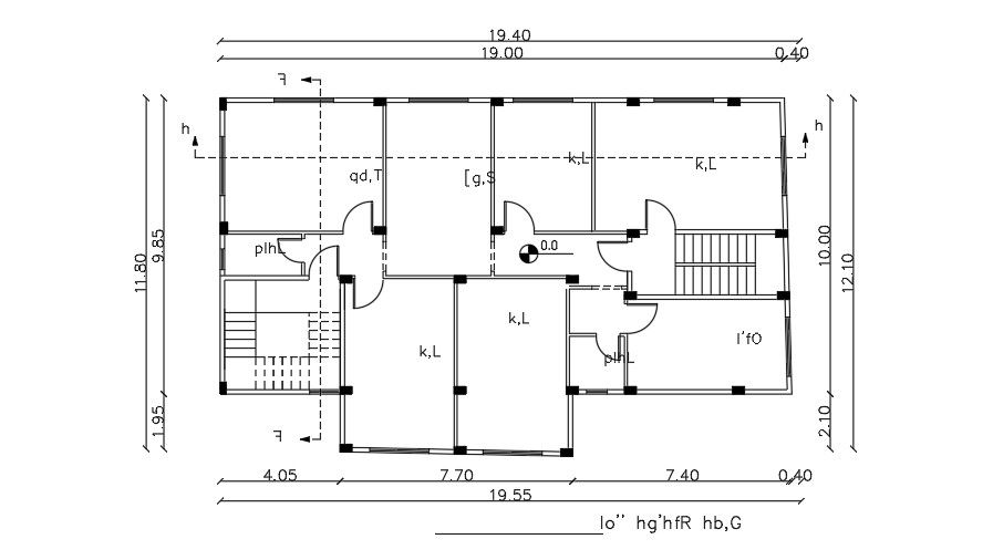 20x12 Meter First Floor AutoCAD File