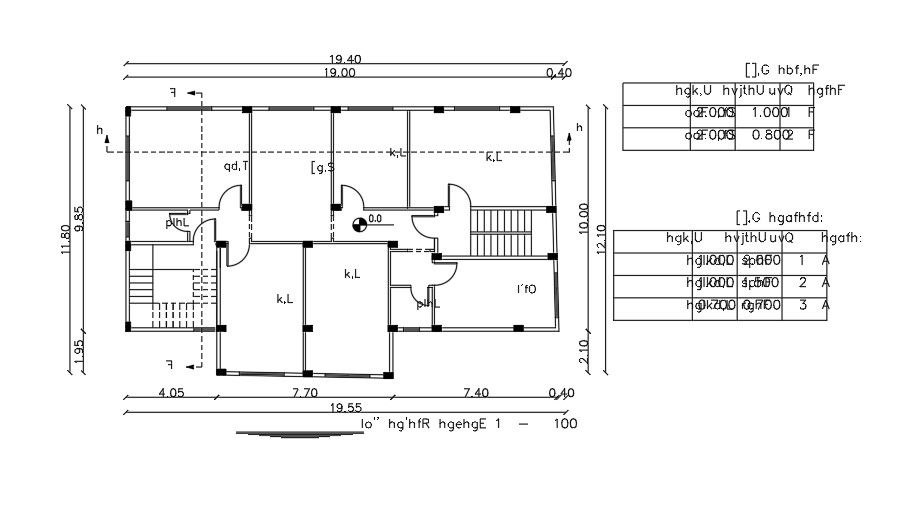 20x12 Meter Second Floor AutoCAD File