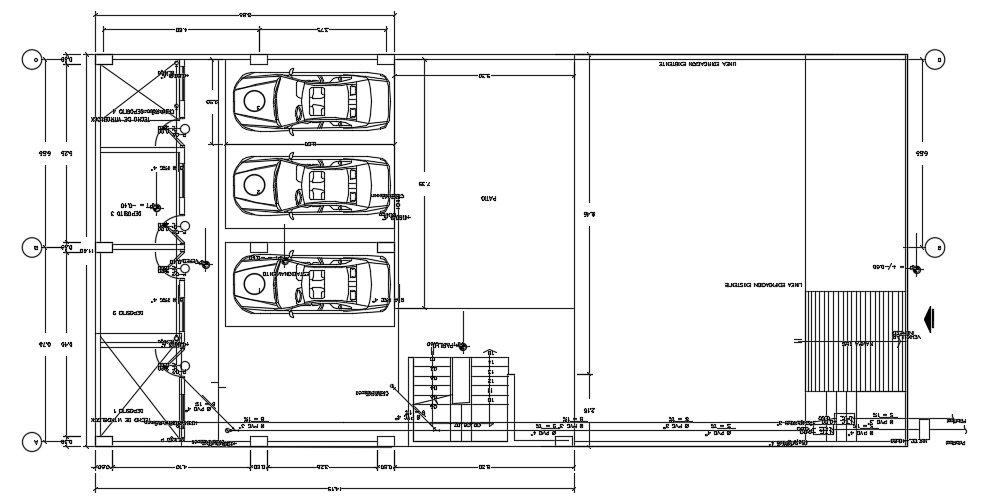 20x12m five story apartment ground floor layout drawing is given in this file