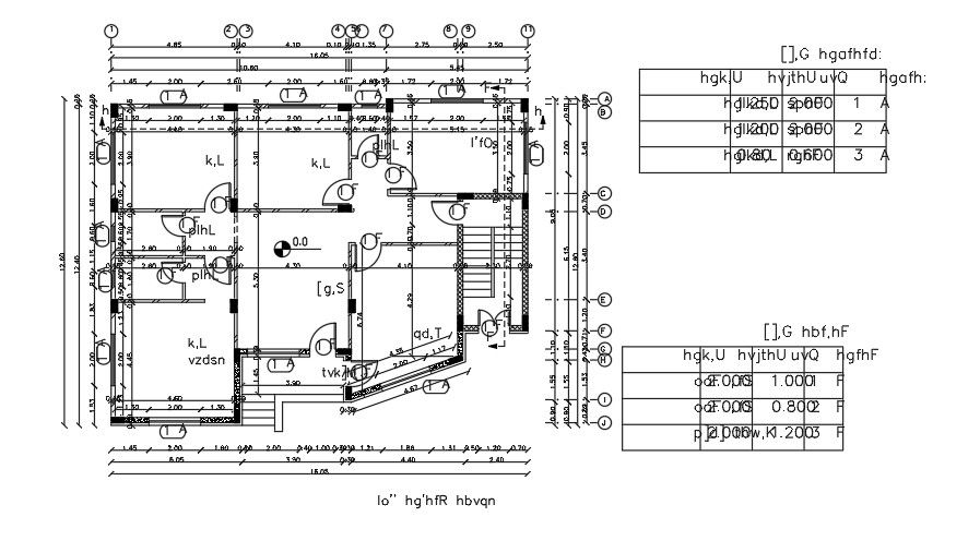 20x13 Meter 3 BHK House Building DWG File