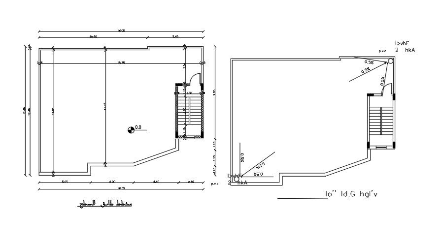 20x13 Meter 3 BHK Terrace Plan DWG File
