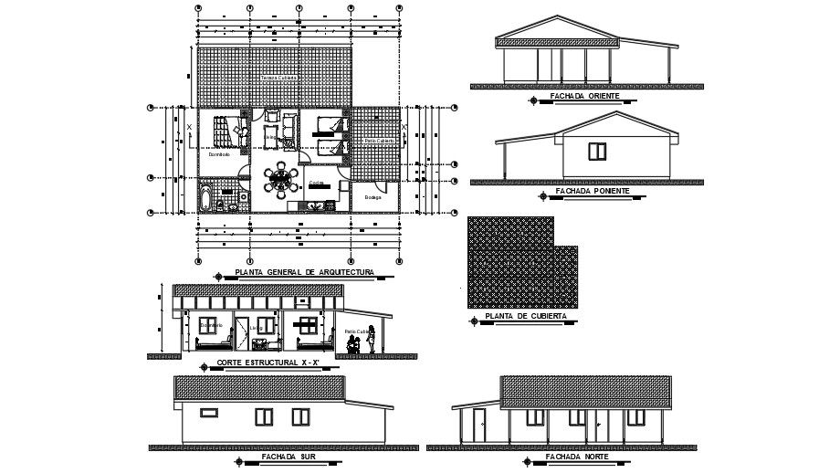 20x15 Meter 2 BHK AutoCAD Plan Layout File