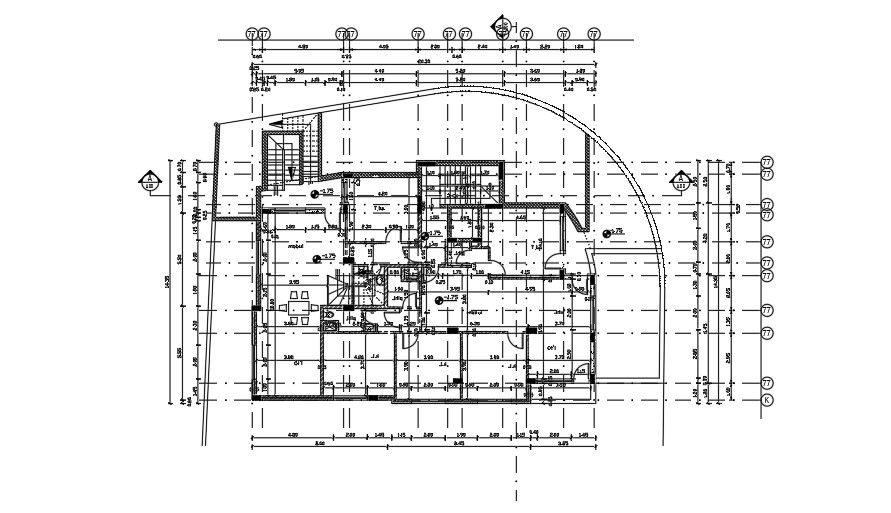 20x15 Meter Apartment Fifth Floor Plan CAD DWG File