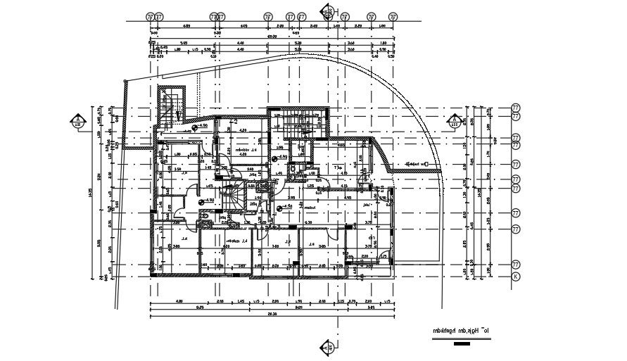 20x15 Meter Apartment Third Floor Plan CAD DWG File