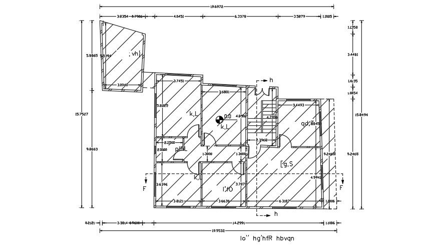 20x15 Meter Ground floor Apartment Plan DWG File