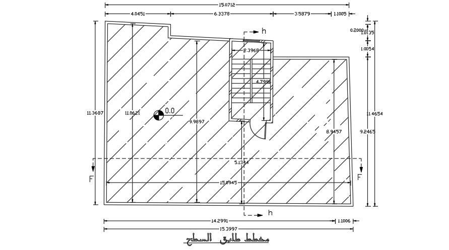 20x15 Meter terrace floor Apartment Plan DWG File