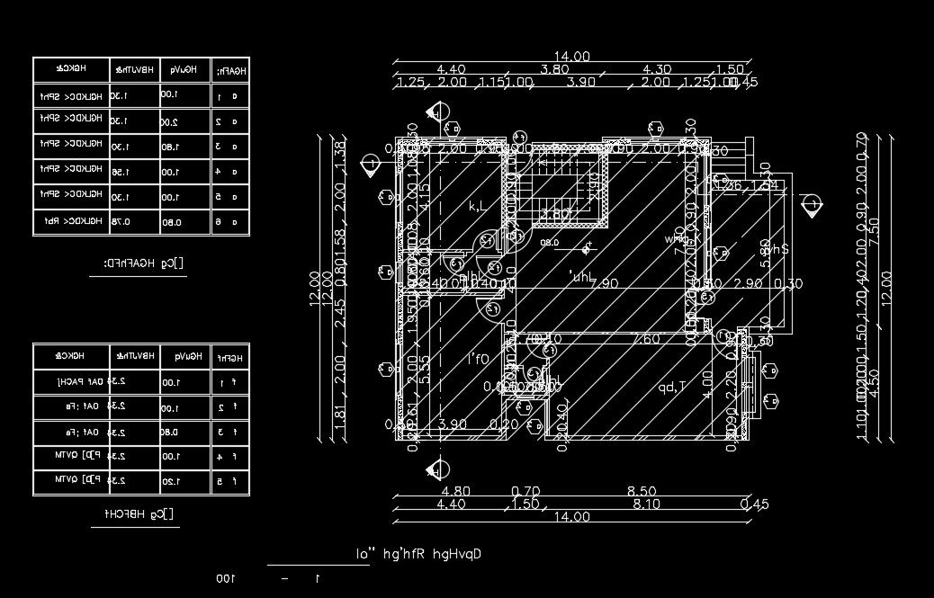 20x15m ground floor house plan AutoCAD drawing