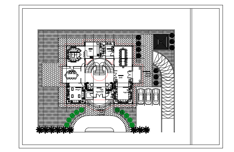 20x18m amazing Arabian villa site layout 2d AutoCAD model is given in this file