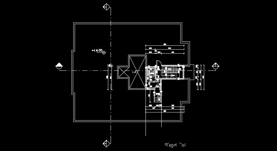 20x18m house plan staircase drawing