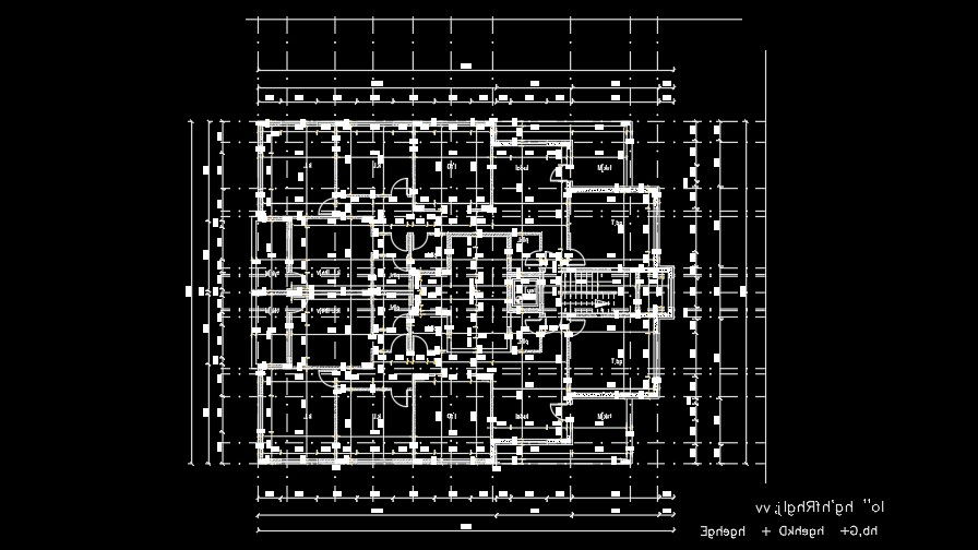 20x18m residential ground floor house plan AutoCAD drawing