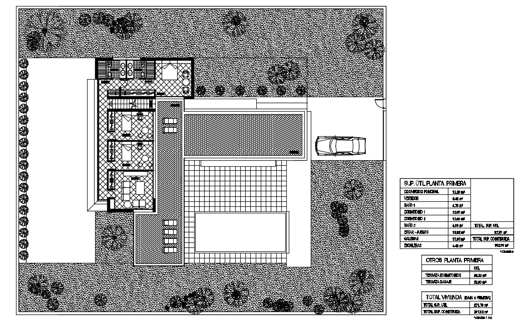 20x20m architecture double story house plan first floor drawing