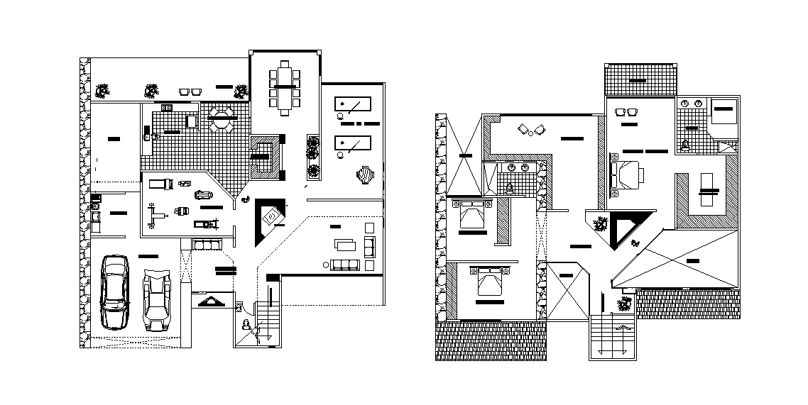 20x20m house plan was given in this Autocad drawing file. Download now.