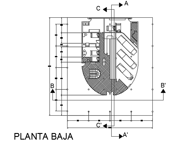 20x20m villa ground floor plan 2D AutoCAD model is given in this file