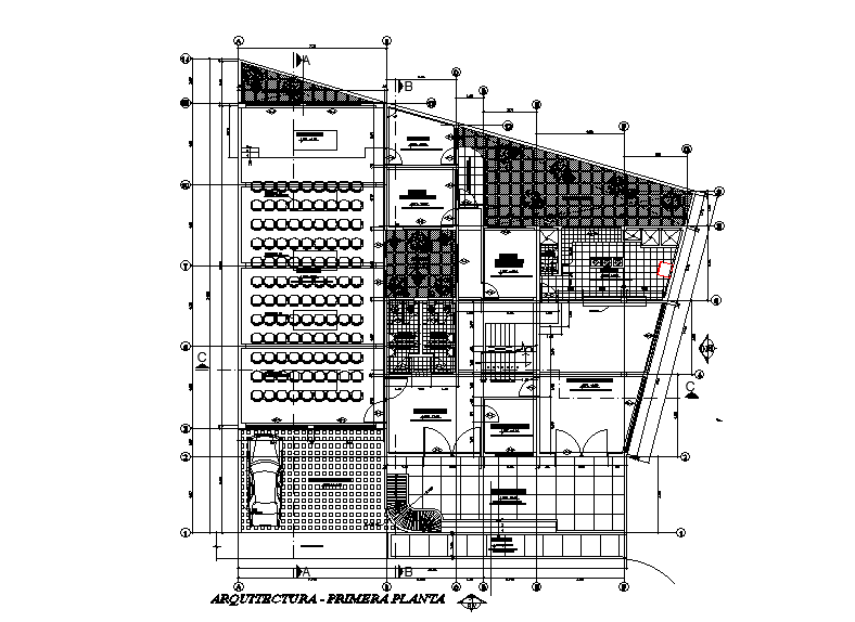 20x25m office plan is given in this Autocad drawing file. Download now.