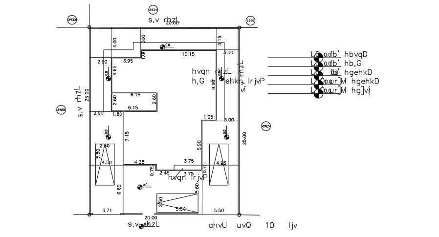 20x25m residential site layout drawing download now