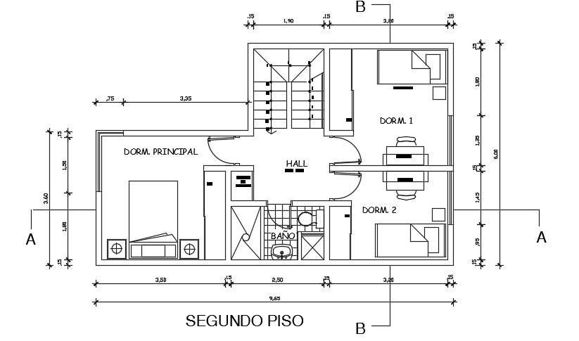 20x6m two story house plan first floor cad drawing model is given in this file