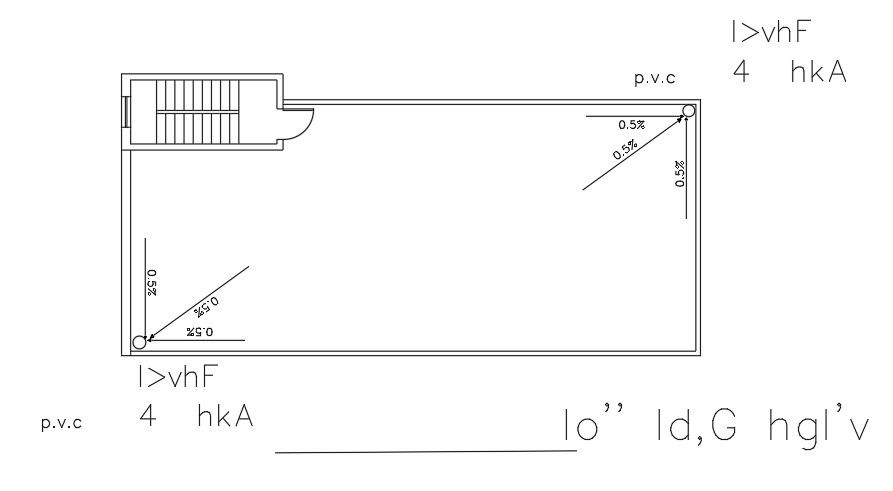 20x9m house plan of the rainwater slope drawing AutoCAD