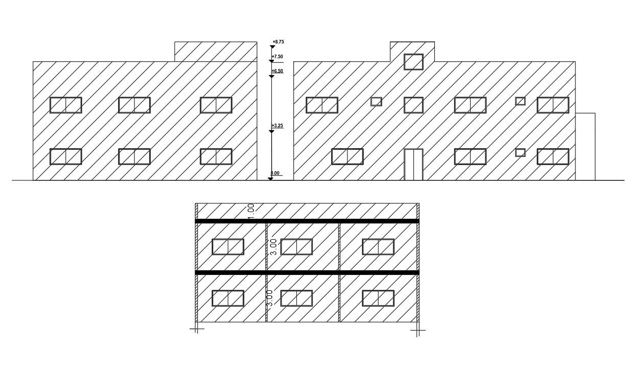 2100 Square Feet House Building Design DWG File