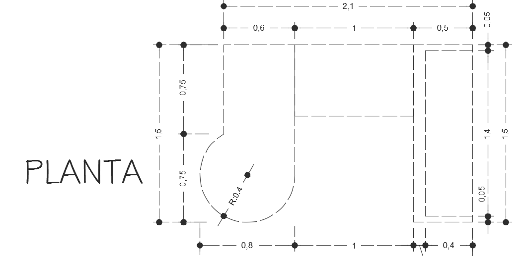 AutoCAD Plan of 2100x1500mm Office Table Layout DWG File