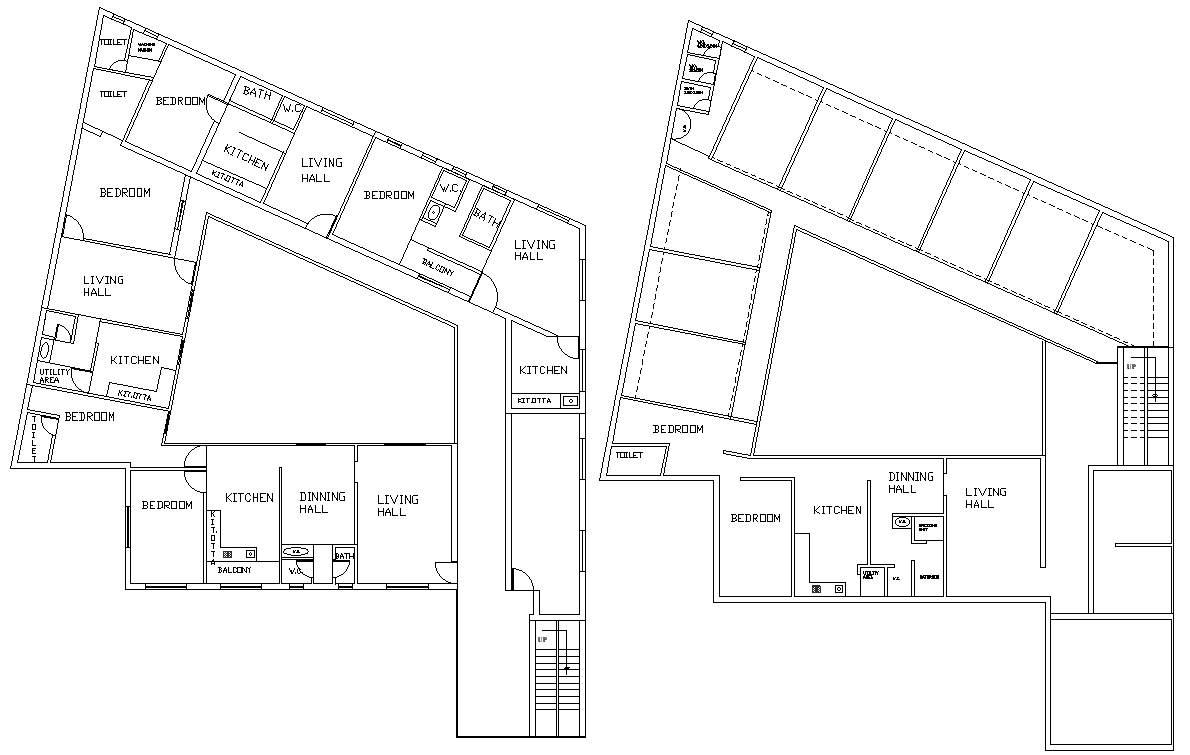 21.90mx21.10m House Layout Design with AutoCAD DWG File