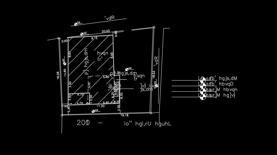21x17m site layout is given in this AutoCAD drawing