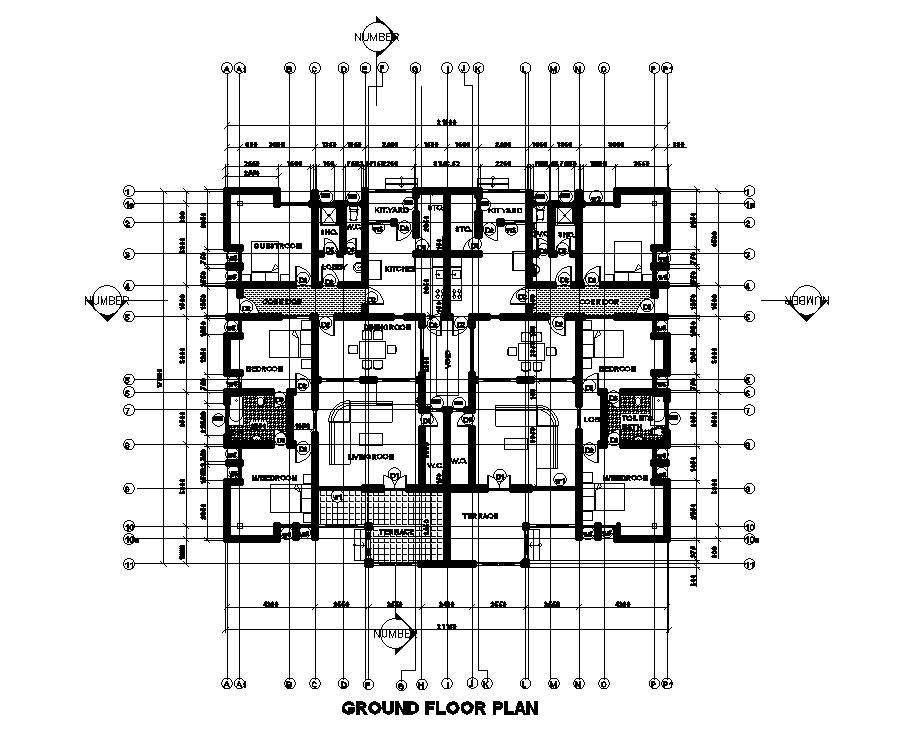 21x18 ground floor house plan is given in this Autocad DWG drawing file. Download now.