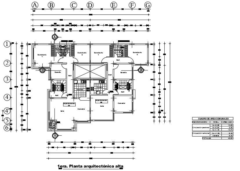 21x20m architecture three story first floor residential apartment plan
