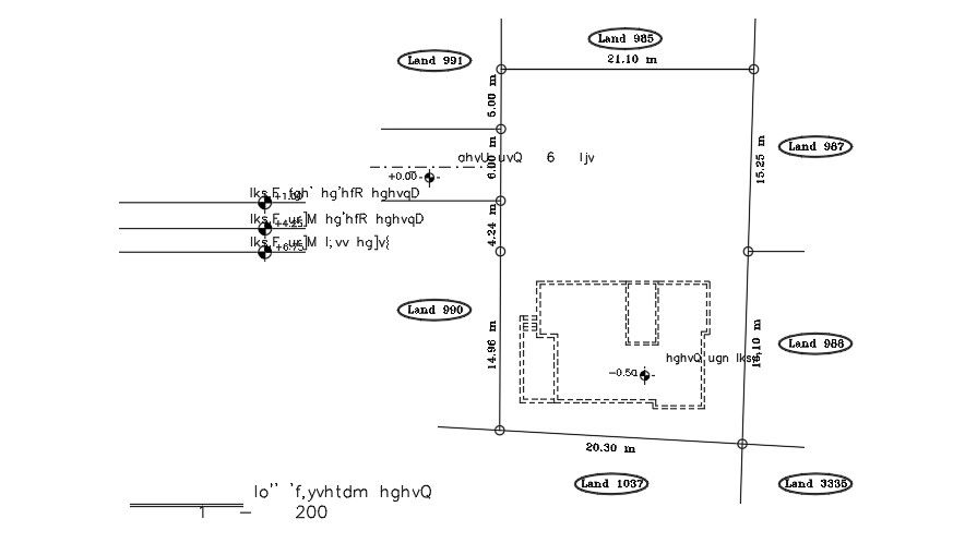 21x30 Meter Layout Site Plan DWG File