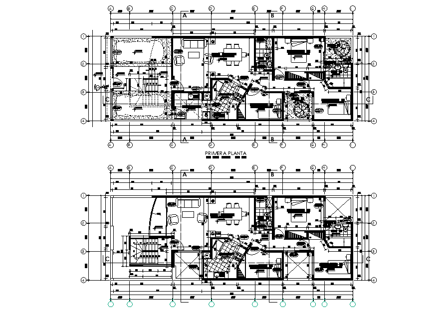 21x8m house plan is given in this 2D Autocad DWG drawing file. Download the 2D Autocad DWG drawing file.