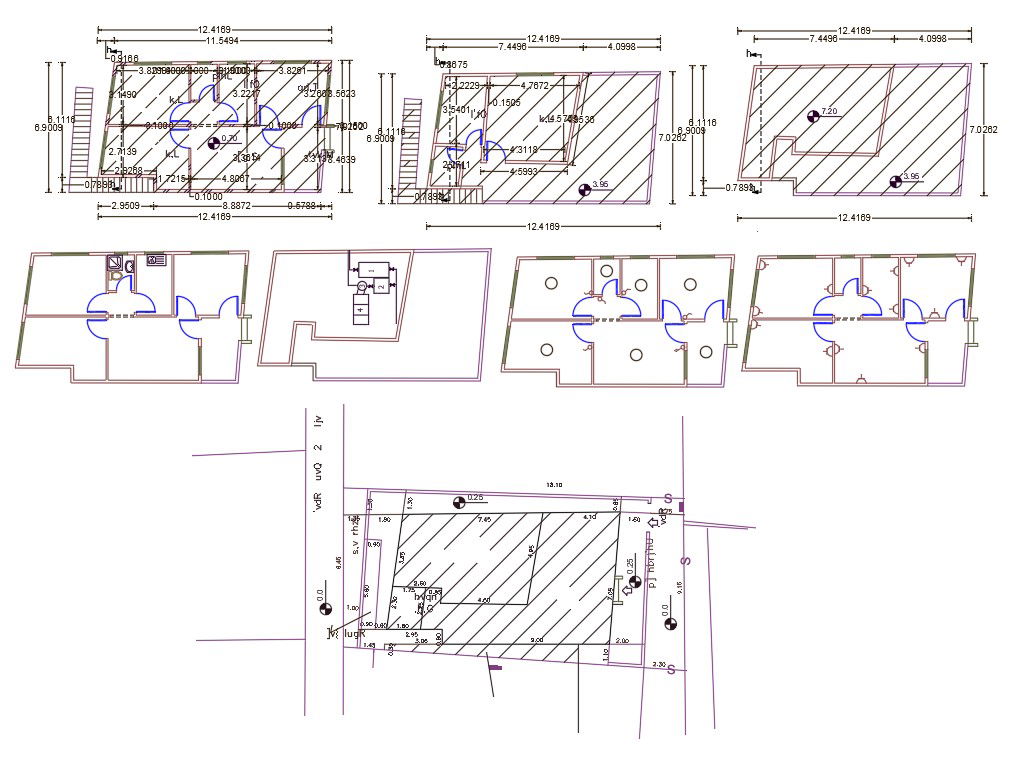 22' X 40' AutoCAD House Plan Drawing 