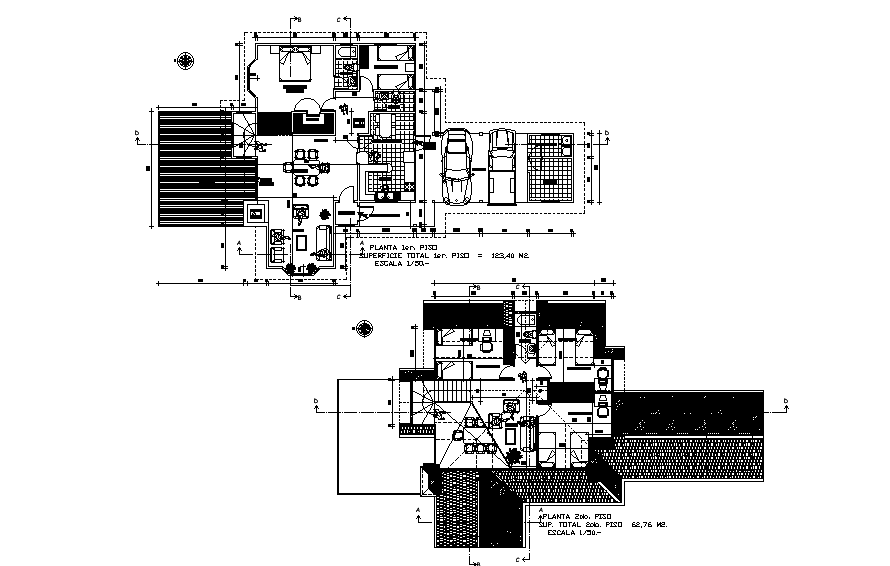 22x10m house plan is given in this Autocad drawing file. Download now.