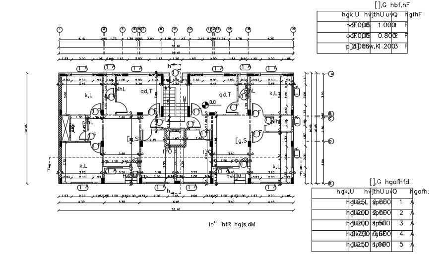 22x11 Meter Ground Floor Apartment AutoCAD Drawing