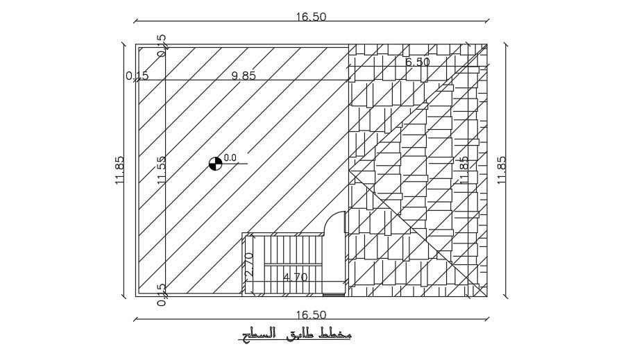 22x15 Meter Apartment Terrace Floor Plan AutoCAD Layout