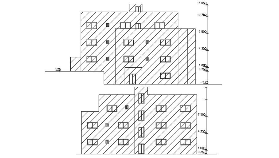 22x16m house building elevation