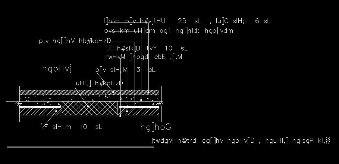 22x22m house plan of the beam section view
