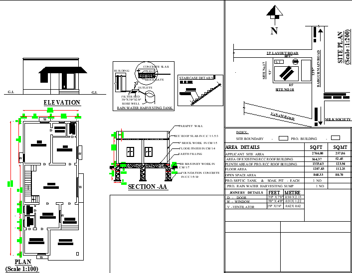 23'6"X56'9" East facing 2bhk house plan as per Vastu Shastra. Download Autocad DWG and PDF file format .