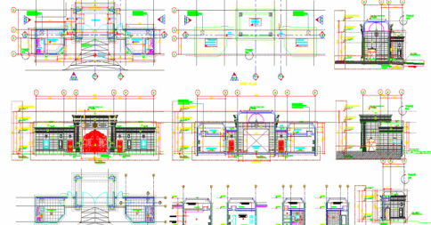 Grand House AutoCAD DWG Plan with Elevation and Structural Details