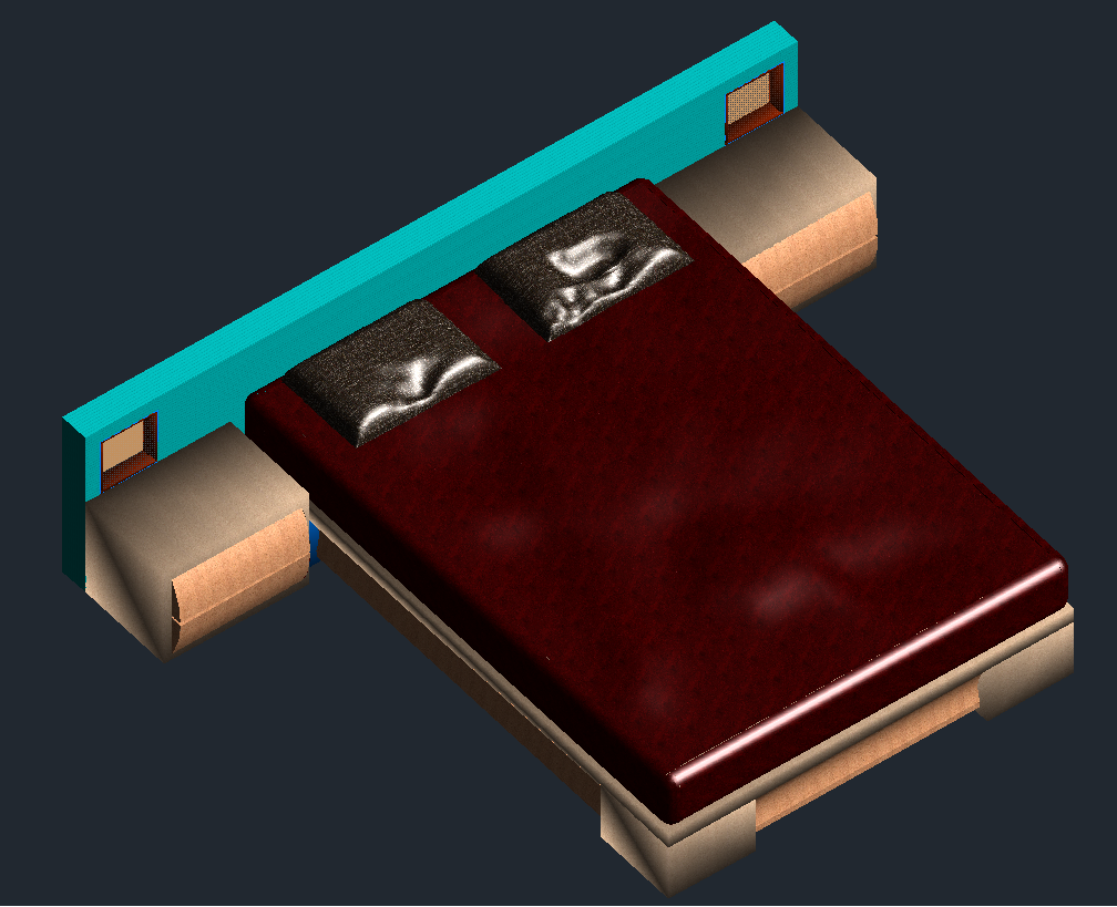 3D modern Bed Design