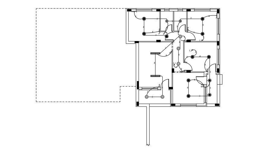 23x12m ground floor house plan light location drawing