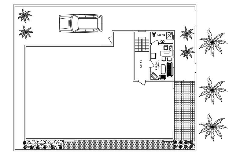 23x15m architecture first floor plan AutoCAD model is given in this file