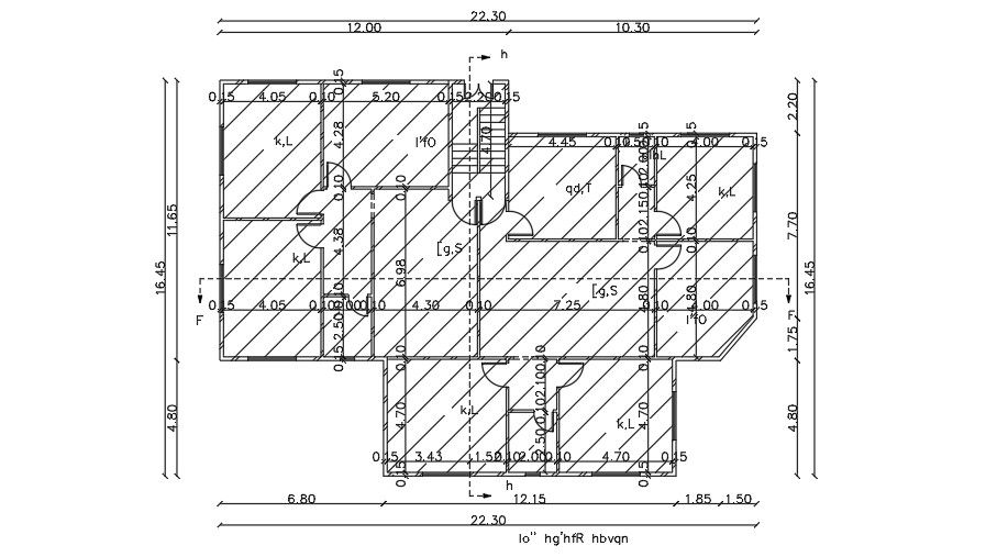 23x17 Meter Ground Floor Plan AutoCAD File